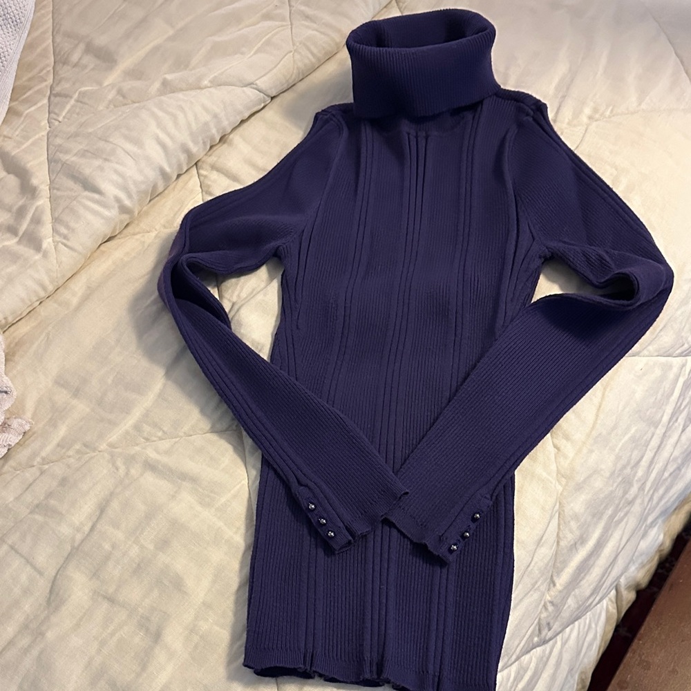 Elegant Navy Turtleneck Sweater